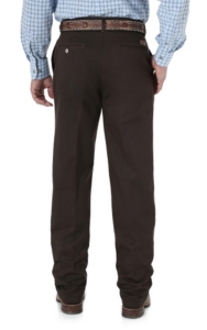 Wrangler® Riata™ Dark Brown Casual Relaxed Fit Pants