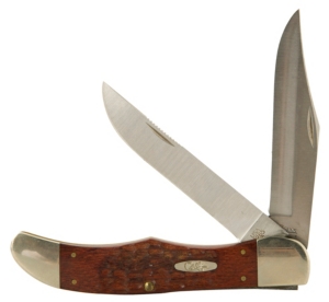Case Knives® Brown Staminawood Working Folding Hunter & Leather Sheath