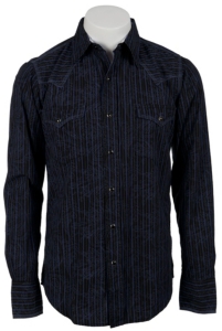 Roper® Men's Long Sleeve Western Snap Shirt 00640123BL
