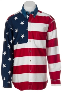 Roper L/S American Flag Shirt 01850101RE
