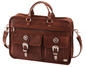 American West® Mahogany Oakleaf Collection Brown Briefcase