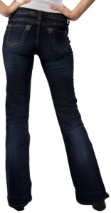 Stetson® Women's Dark Stonewash w/ S Stitch Open Pocket Boot Cut Jean