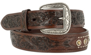 Ariat® Cason Chocolate Crystal Mens Belt 10009387