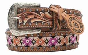 Ariat® Blossom Hand Painted & Tooled Women's Belt 10010092