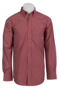 Ariat® Men's L/S Boyce Red Western Plaid Shirt 10010571