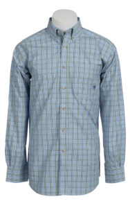 Ariat® Men's L/S Colver Blue Western Plaid Shirt 10010625