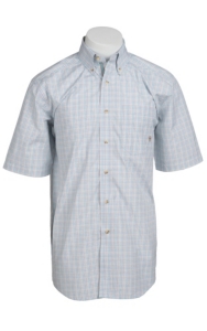 Ariat® Men's S/S Delmar Multi Mini Western Plaid Shirt 10010634