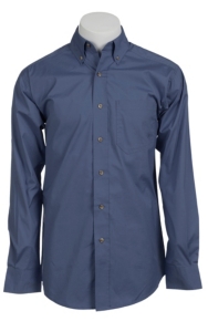 Ariat Mens L/S Solid Blue Shirt 10010654