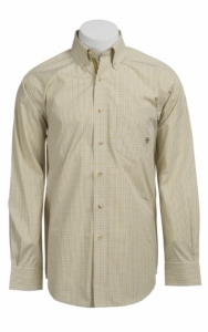 Ariat® Men's L/S Maddox Pistachio Western Plaid Shirt 10010672