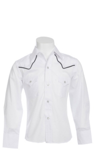 Ely Cattleman® L/S Boys White Western Shirt 102980WH