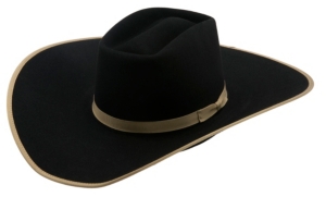 Rodeo King® 10X Brick Black w/ Bean Belly Bound Edge Felt Cowboy Hat