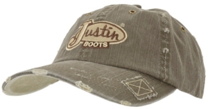 Justin Boots® Brown Distressed Patch Cap