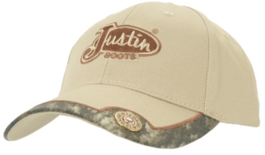 Justin Boots® Tan with Mossy Oak Break Up Camo 12 Gauge Cap