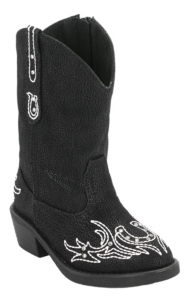 Roper® Infants Black w/ Winged Horseshoe Embroidery Western Fashion Boots