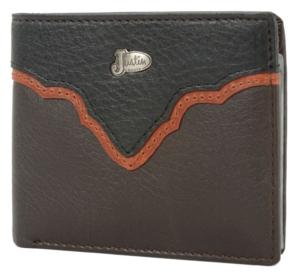 Justin® Brown Bifold Wallet w/ Emblem
