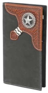 Justin® Black Bi-Fold Rodeo Wallet/Checkbook Cover 1735901