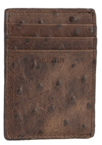 Justin® Bent Rail™ Brown Ostrich Print Money Clip w/ Bottle Opener