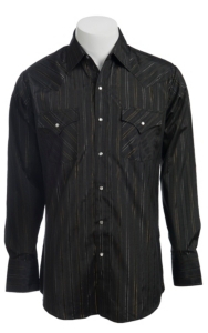 Ely Cattleman L/S Solid Black Lurex  Shirt 20294489