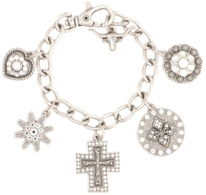 M&F Products® Large Charm Silver Braclet