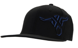 Wrangler 20X® Black with Black and Blue 20X Steer Logo Embroidery A-Flex Fit Cap