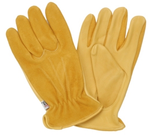 M&F® Mens Tan Deerskin with Suede Gloves