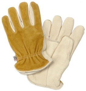 M&F® Mens Tan Cowhide Split Back Gloves