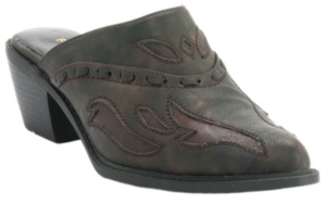 Roper® Rockstar™ Women's Brown w/ Brown Underlay Pointed Toe Mule