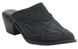 Roper® Rockstar™ Women's Black w/ Black Underlay Pointed Toe Mule