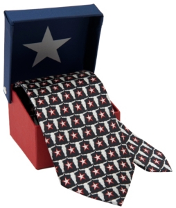 American Lifestyle® Black w/ Red Stars & Longhorns Neck Tie