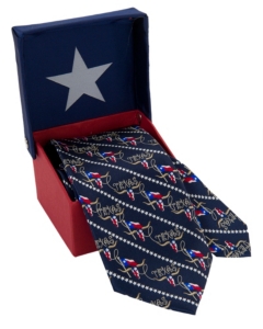 American Lifestyle® Navy w/ Texas Flag & Longhorns Neck Tie