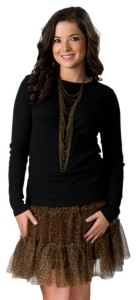 Cowgirl Justice® Ladies Brown Cheetah Print Sassy Net Skirt
