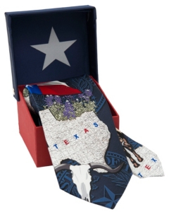 American Lifestyle® Navy Great State Of Texas Icons Neck Tie