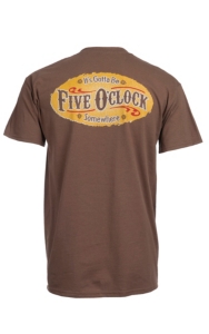 It's Gotta Be Five O'Clock Somewhere Men's Brown T-shirt