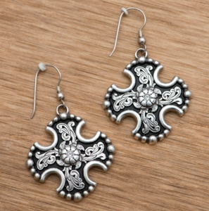 M&F Western® Maltese Cross Earrings