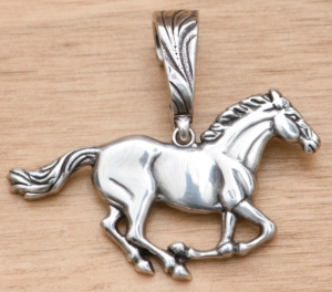 M&F Western® Silver Horse Pendant