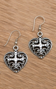 M&F Western Products® Filigree Heart Earrings