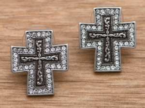 M&F Western Products Inc® Crystal Cross Earrings