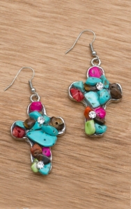 M&F Products® Multi Color Stone Earrings