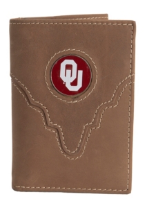 Danbury® Collegiate Collection™ Oklahoma University Brown Tri-fold Wallet