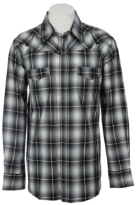 Ely 1878® Men's Blue & White Plaid Western Shirt