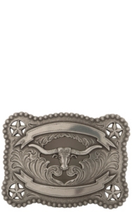 M&F Western Products® Flower Berry Edge Rectanglular Longhorn Buckle