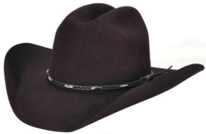 Master Hatters® 3X Casino Black Band Felt Cowboy Hat