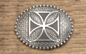 M&F Western Products® Silver w/ Celtic Cross Oval Buckle