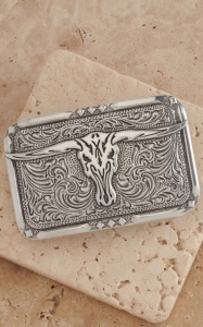 M&F Western Products Inc.® Large Skull with Western Tooling Western Buckle