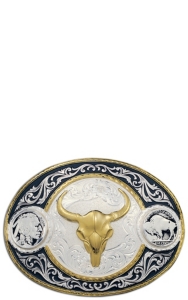 Montana Silversmiths® Silver & Black Buffalo Nickel Buckle