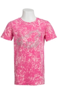Cowgirl Hardware® Girls Vintage Pink with Crystal Horse S/S Tee