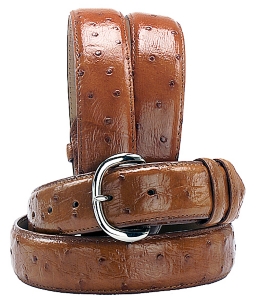 Cavender's® Men’s Cognac Full Quill Ostrich Belt