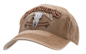 Cavenders® Light Brown Distressed Logo Cap