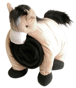 M&F Western Products® Tan and Black Pillow/Blanket Plush Horse