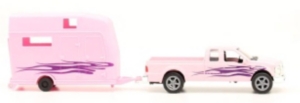 M&F® Bigtime Rodeo™ Pink Ford Truck and Trailer Toy Set